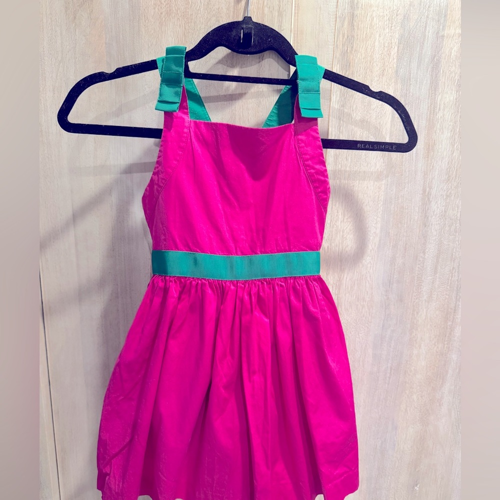Jacadi Paris Girl’s Pink & Green Dress SZ: 4 Yrs